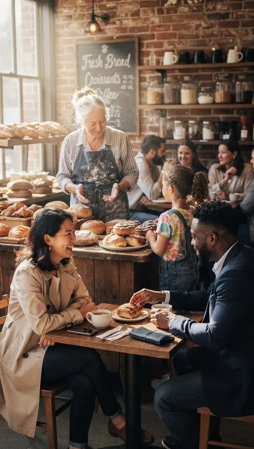 Kolorowe stragany z lokalnymi produktami na amerykańskim targu.